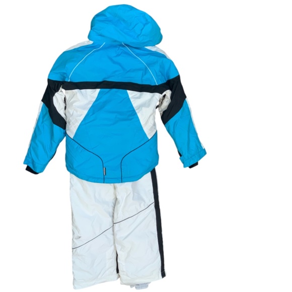 OBERMEYER SKI-JACKET AND SKI-PANT SET SZ: 12 BLUE AND WHITE - Picture 2 of 6